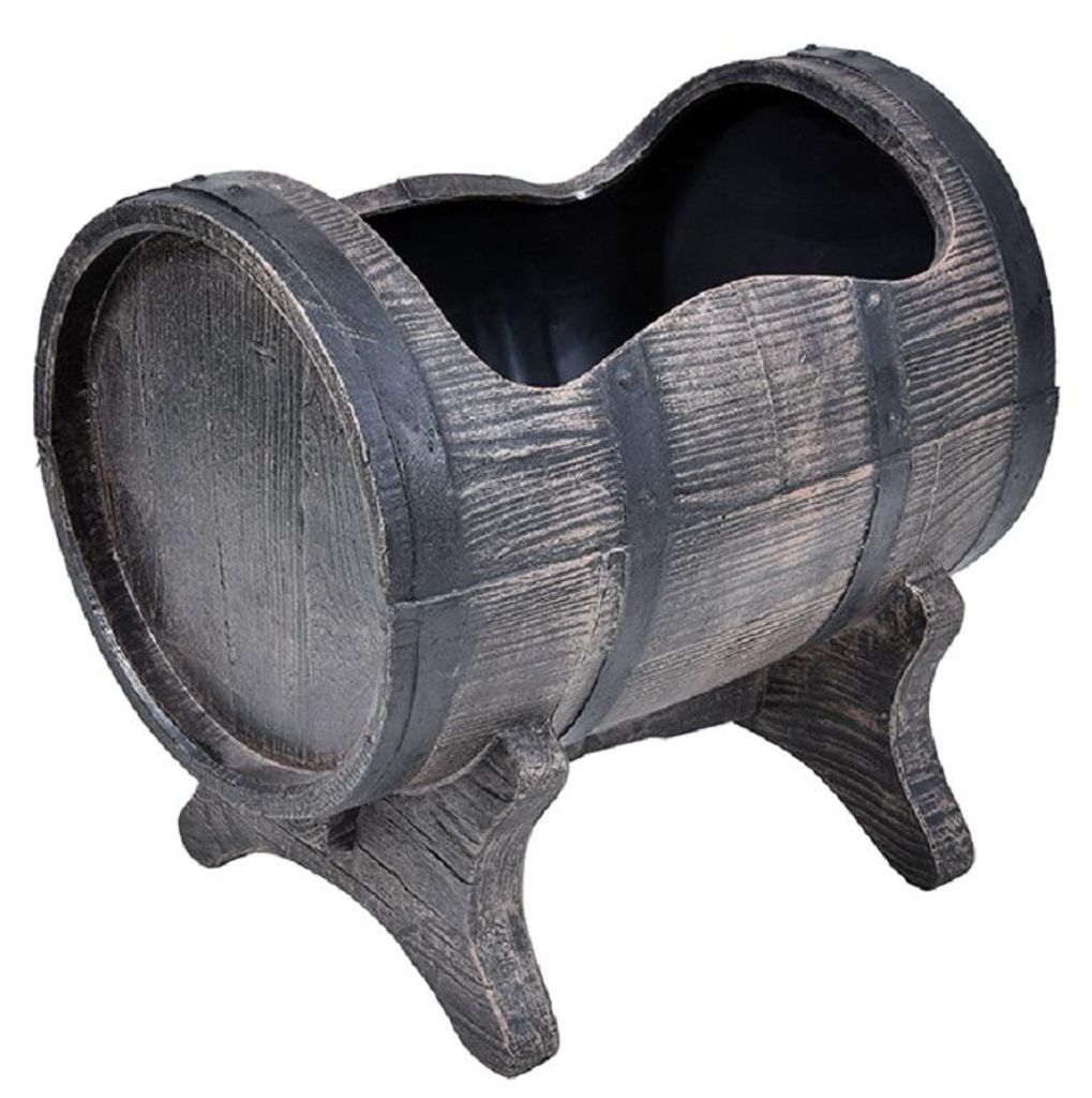 Pflanzkübel SALSA Größe M, Fass, Holz-Optik