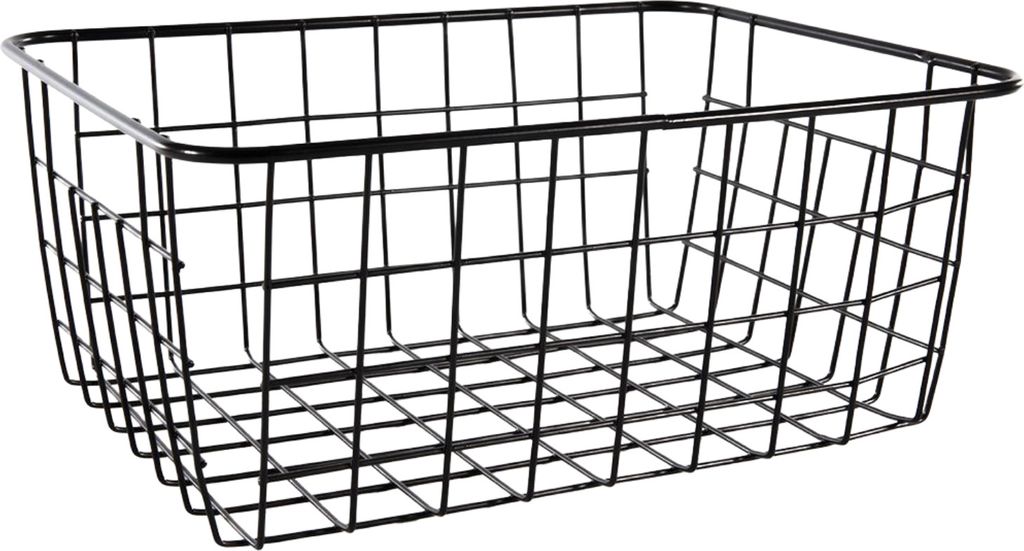 Korb Metall, schwarz, Höhe: 125 mm, Länge: 280 mm, Breite: Produktbild 