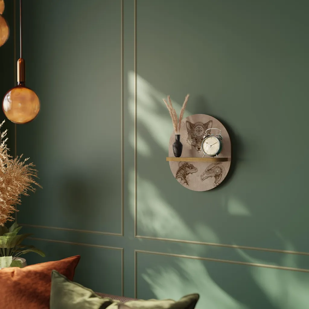 Étagère murale gain de place ovale pour optimiser un petit espace