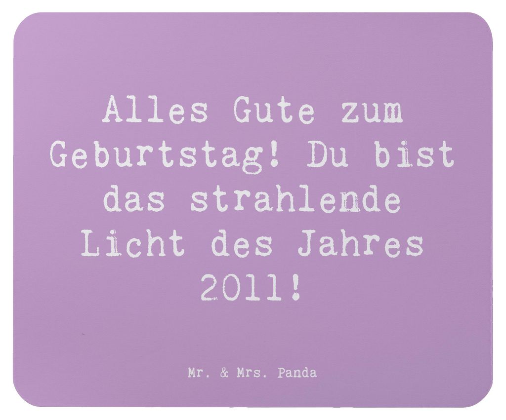 Mr. & Mrs. Panda Mousepad Spruch 2011 Geburtstag - Produktbild 