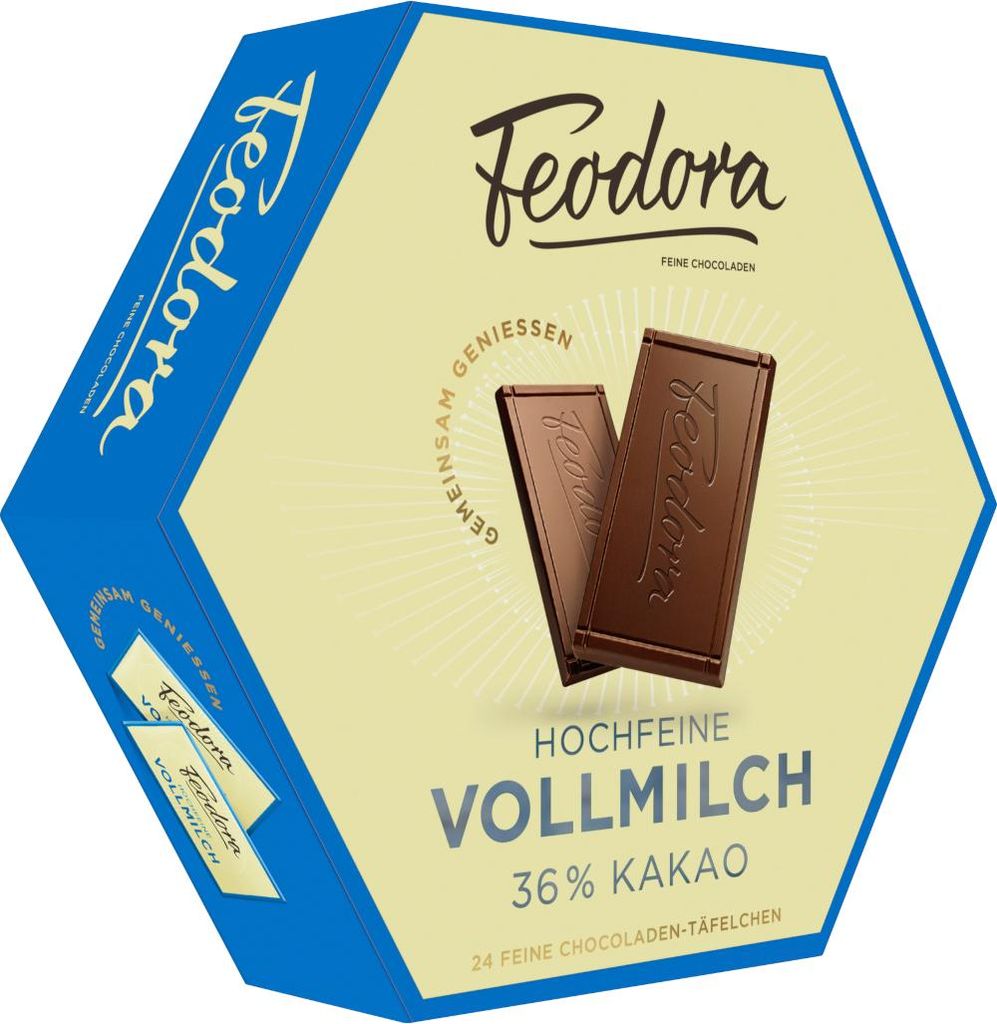 Feodora Täfelchen Hochfeine Vollmilch 36 Prozent einzeln verpackt 180g