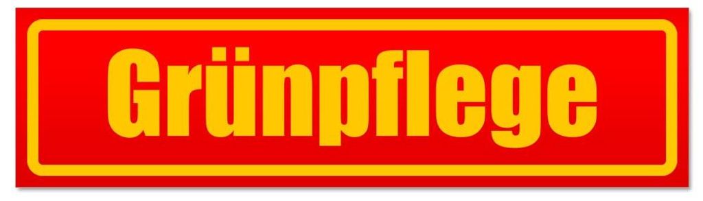 Kiwistar - Autoaufkleber - Rot - 30 x 8 cm - Grünpflege - Hinweis Aufkleber Sticker für Auto, Kfz, Fahrrad, PKW, LKW