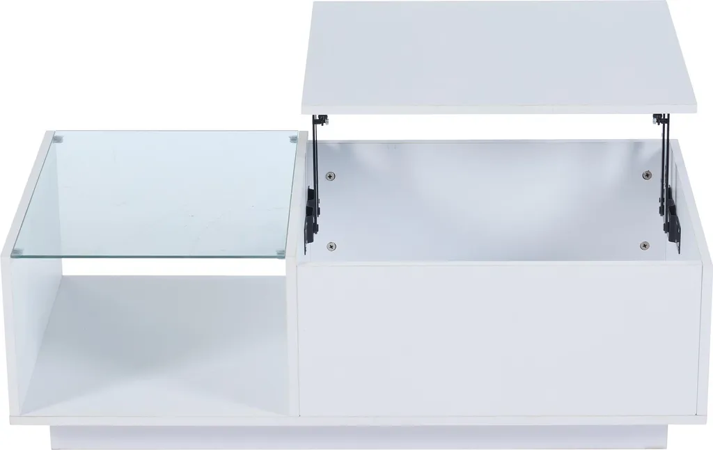 Table basse relevable pour gagner de la place avec rangement intégré - 9