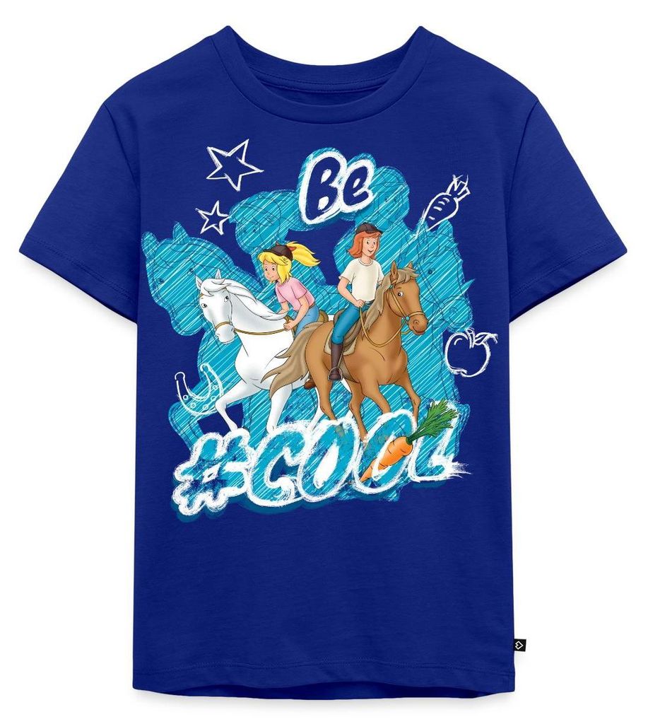Spreadshirt Bibi Und Tina Be Cool Reiterinnen Kinder Premium T-Shirt, 110/116 (4 Jahre), Royalblau