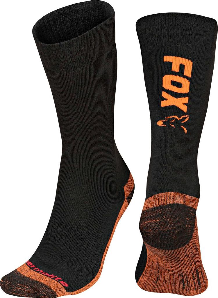 Fox Fishing Socken Collection Thermolite Long Socks Black/Orange 44-47
