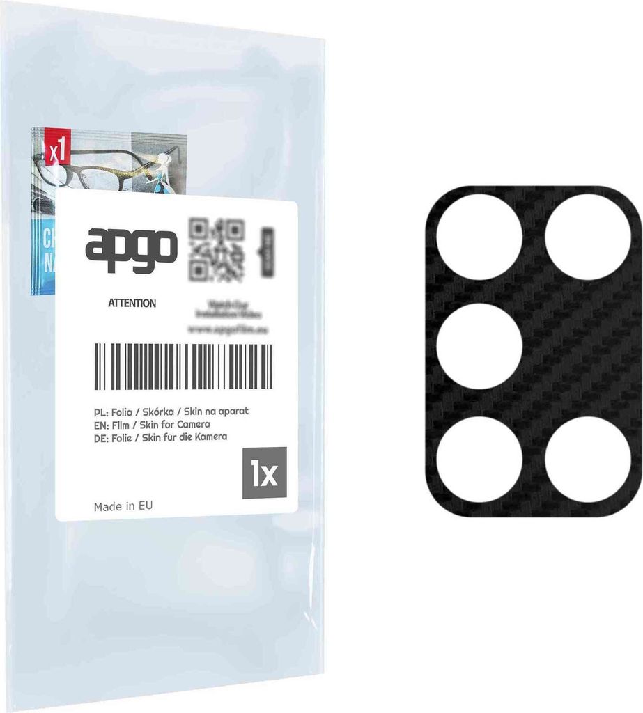 apgo Objektivschutz-Folie, Kameraschutz kompatibel mit Alcatel 5X 5061, Carbon-Imitation, Rückseite Schutzfolie für Kamera-Insel, Hinten Folie, k...