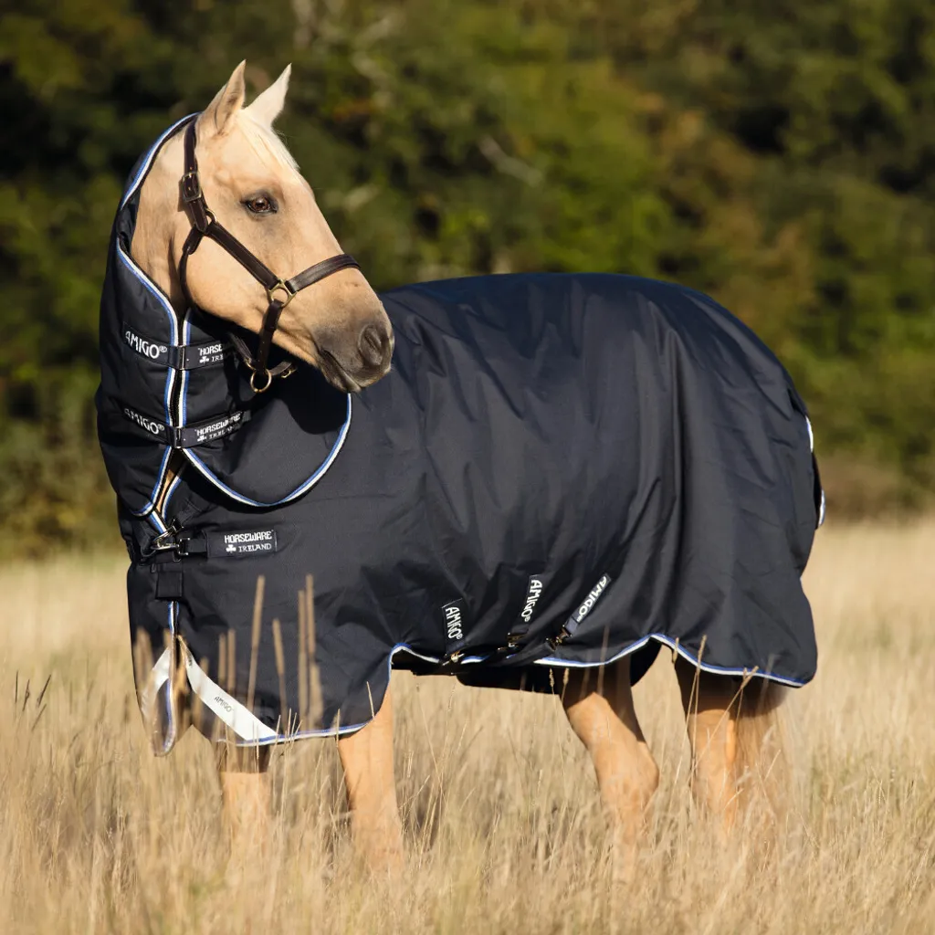 Horseware Amigo Hero Ripstop 50g coperta impermeabile Blue Haze e Navy, misura: 6'6