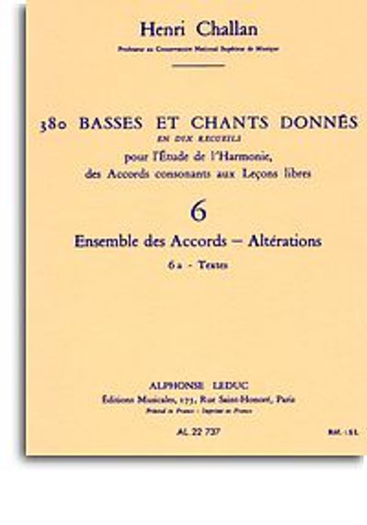 380 basses et chants donnés vol.6a Ensemble des accords - altérations textes