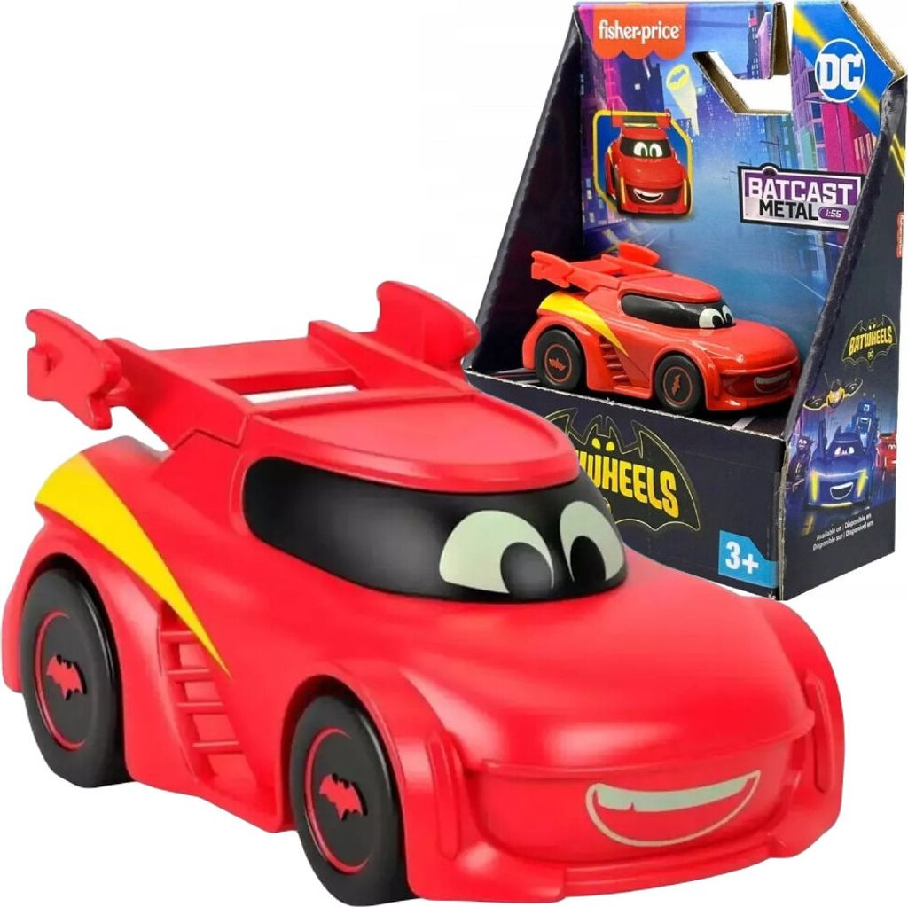 Fisher Price Batcast Metalowy Samochodzik Batwheels Redbird HML17