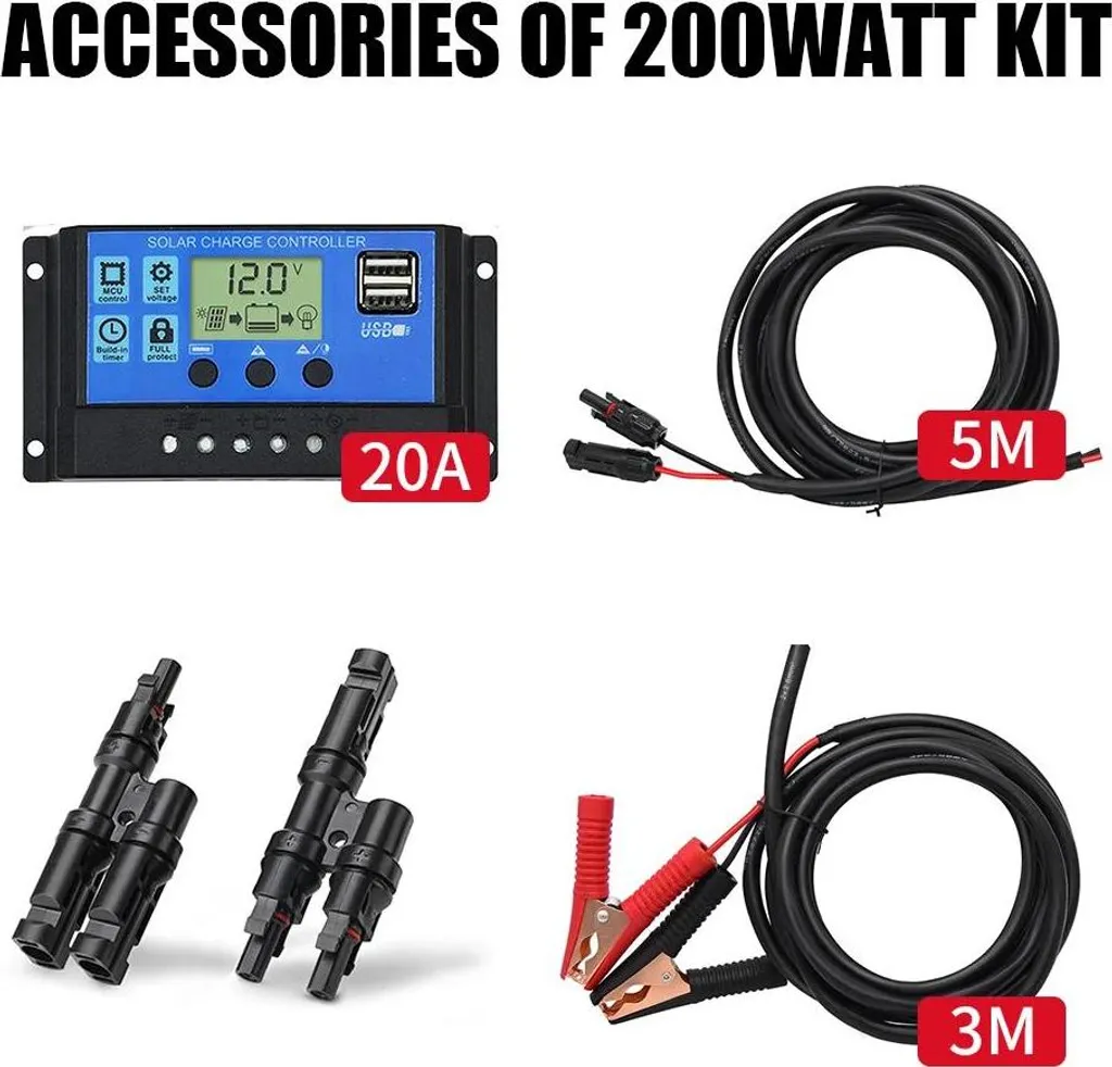 Regolatore Solare 20A 12V Kit Completo per Viaggi in Libertà - 2