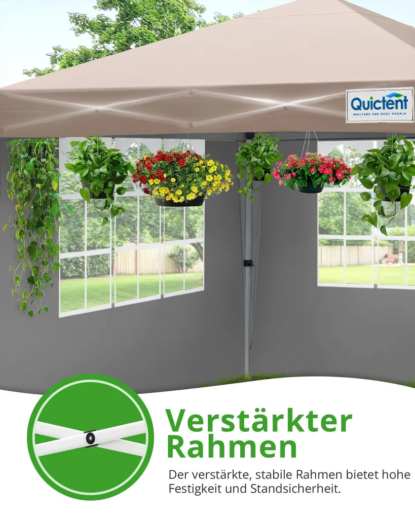 Pavillon pliable 3x3 stable et imperméable : la solution contre le vent - 8