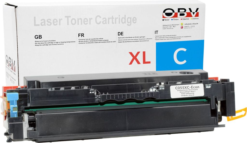OBV Kompatibel, mit Chip ohne Füllstandsanzeige 055 H 3019C002 Toner passend für Canon Canon LBP 662Cdw 663Cdw 664Cx MF 741Cdw 742Cdw 743Cdw 744C...