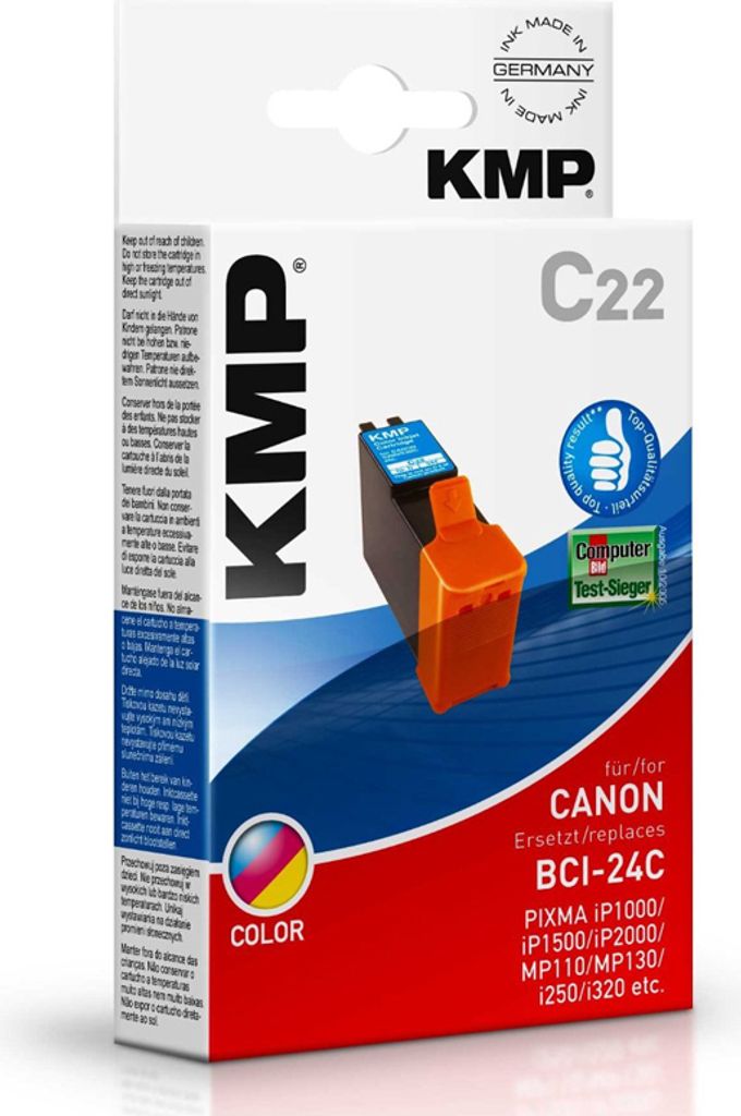 KMP Patrone C22 komp. zu BCI-24C für Canon S300 iP1000 iP1500 co