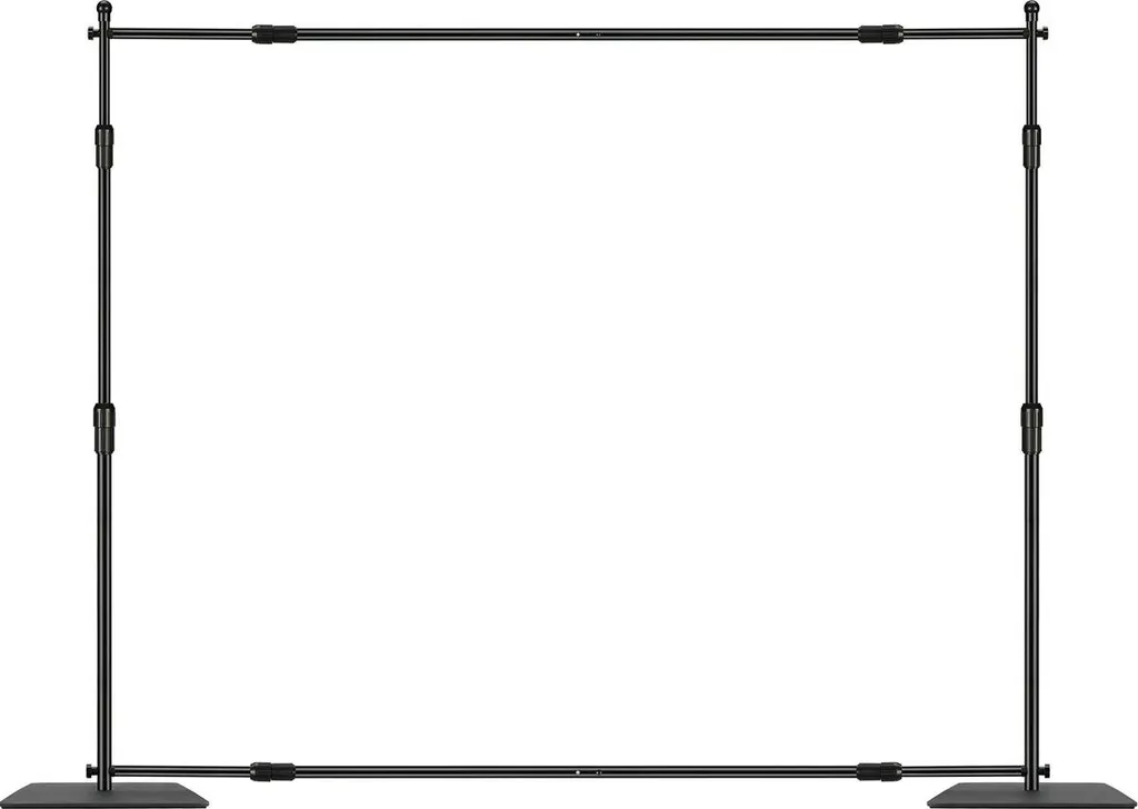 Kit tubi e teli da 3 m x 3 m, supporto per fondale resistente con base Acciaio al carbonio, supporto per fondale regolabile con 6 morsetti e borsa per il trasporto per matrimoni, feste, eventi, fotografia e mostre - 9