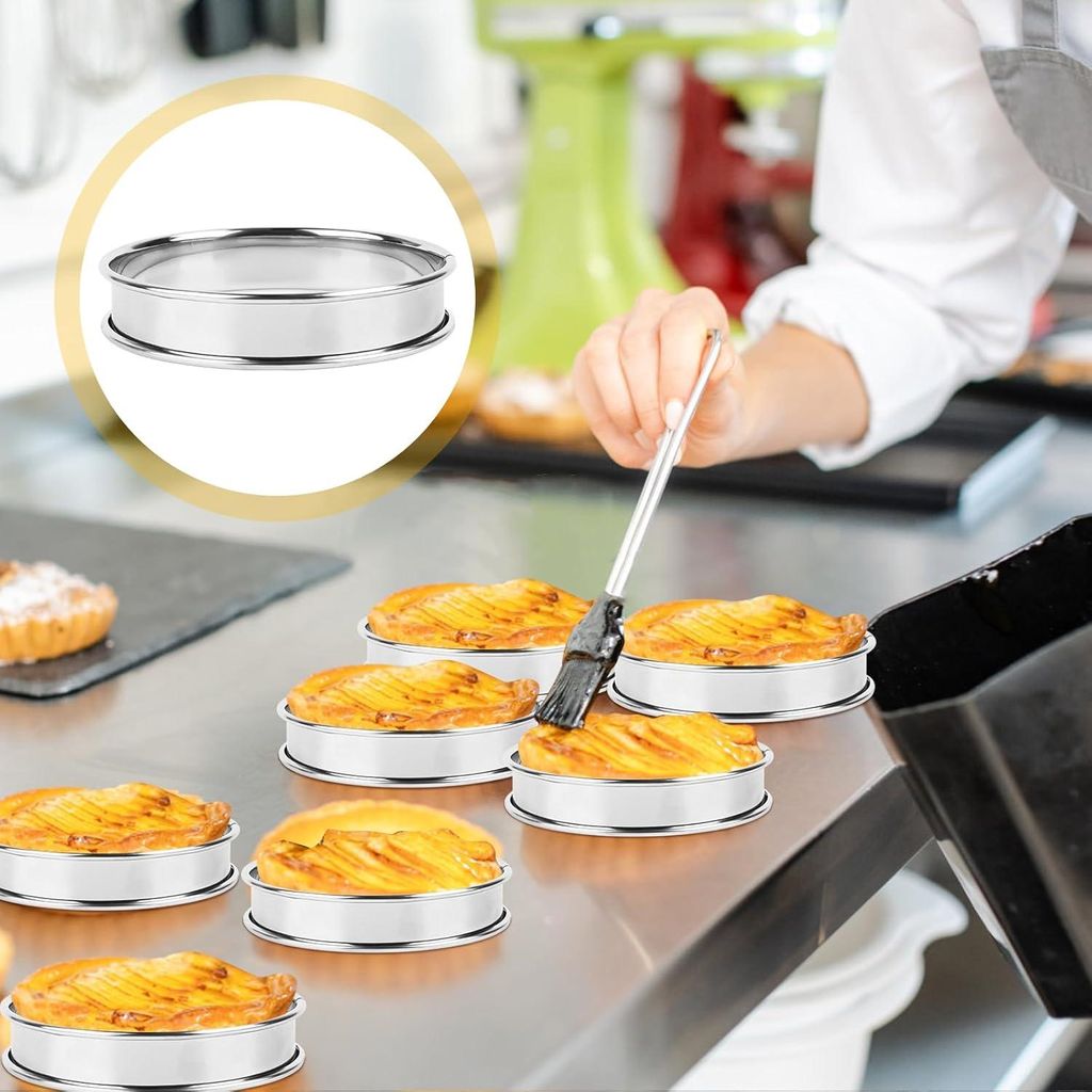 Dessertringe - 8 Stück - RVS - 10 cm