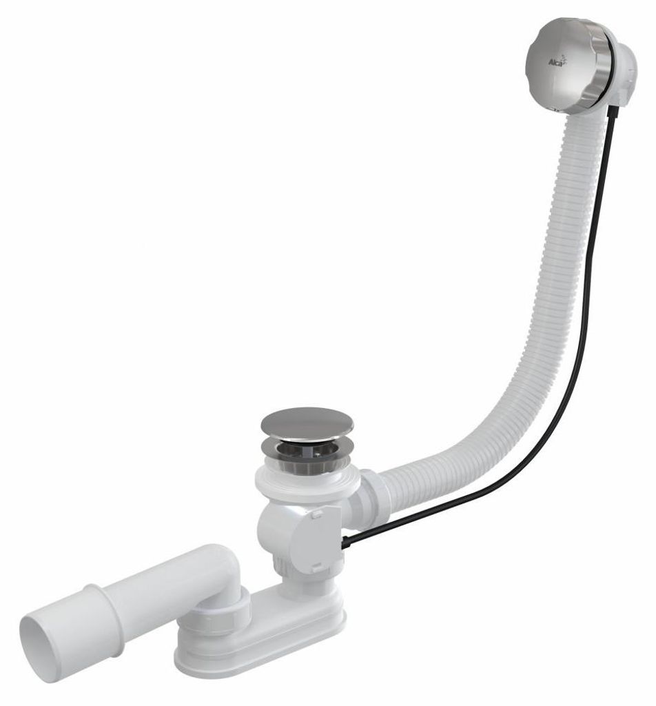 Sifón para lavabo, juego completo, con tapón metálico Imagen del producto 