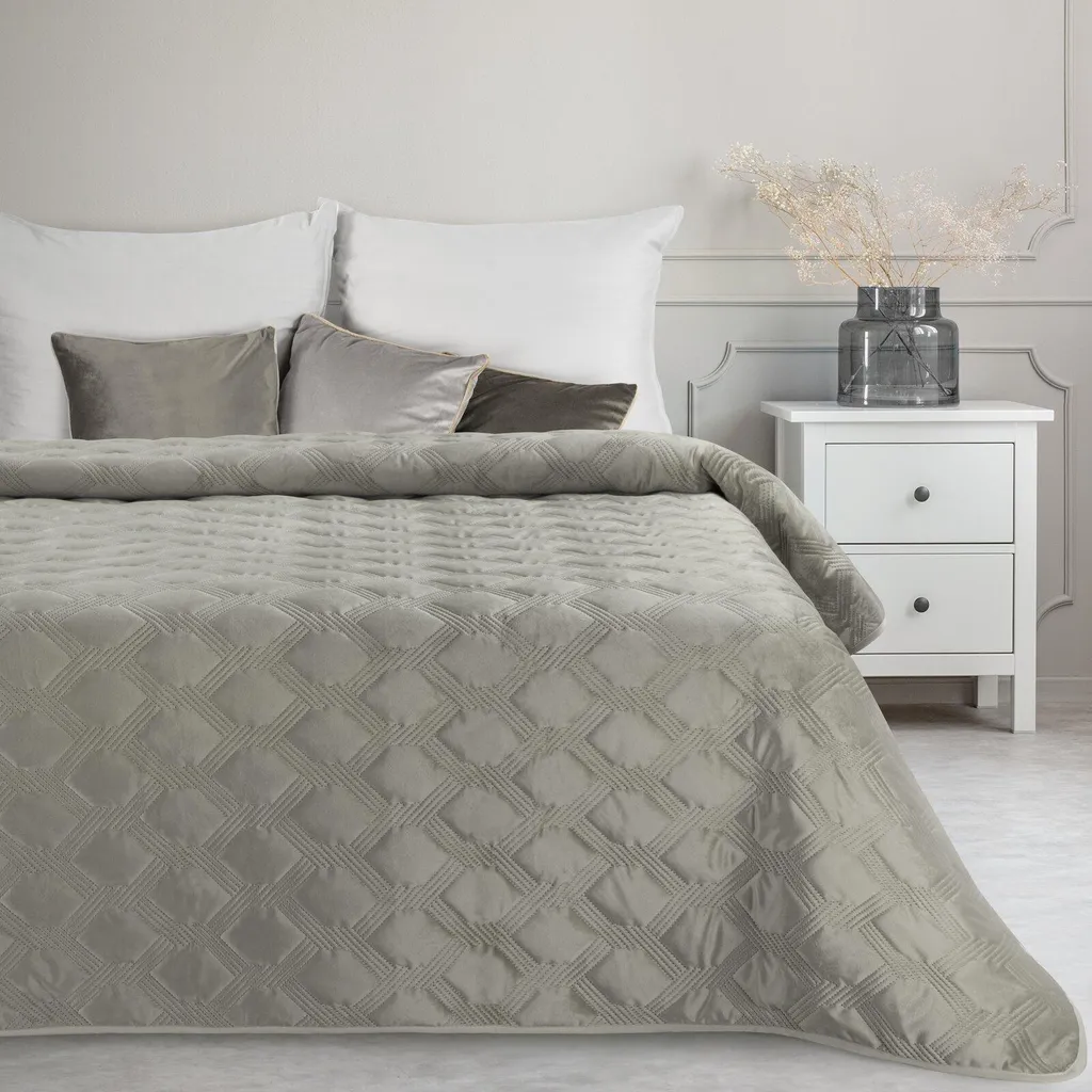 Eurofirany Copriletto Argento 200x220 Trapuntato Glamour Luxury