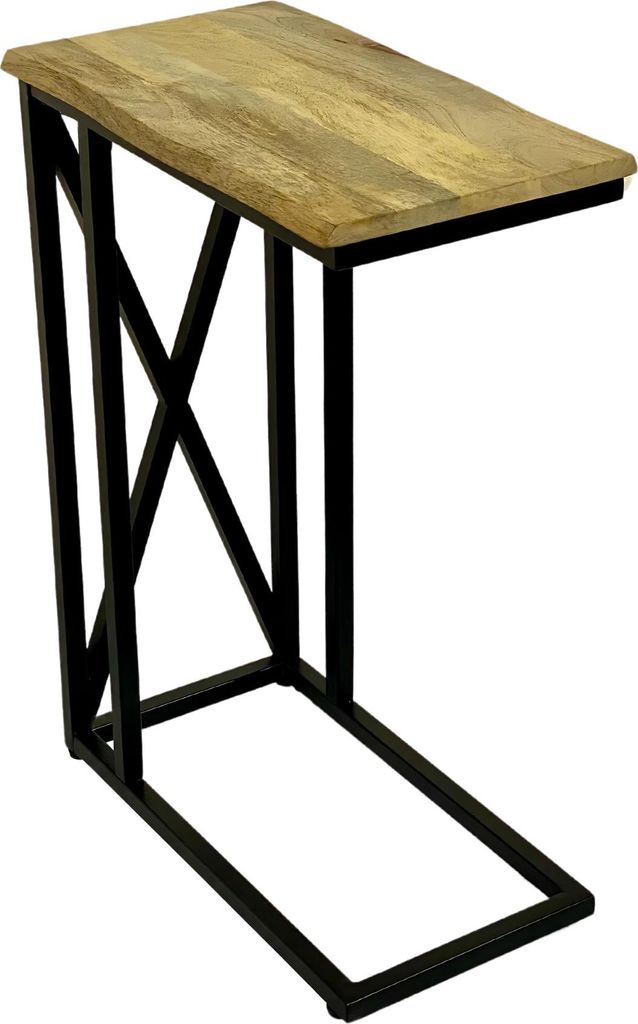 Beistelltisch Laptoptisch massiv Mango 47,5x27x67,5 cm schwarz GRANADA