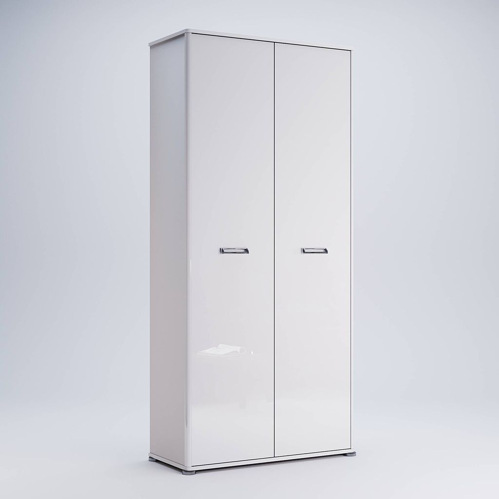 MiroMark Bella BL-122-WB Kleiderschrank 2-türig Weiß Produktbild 1