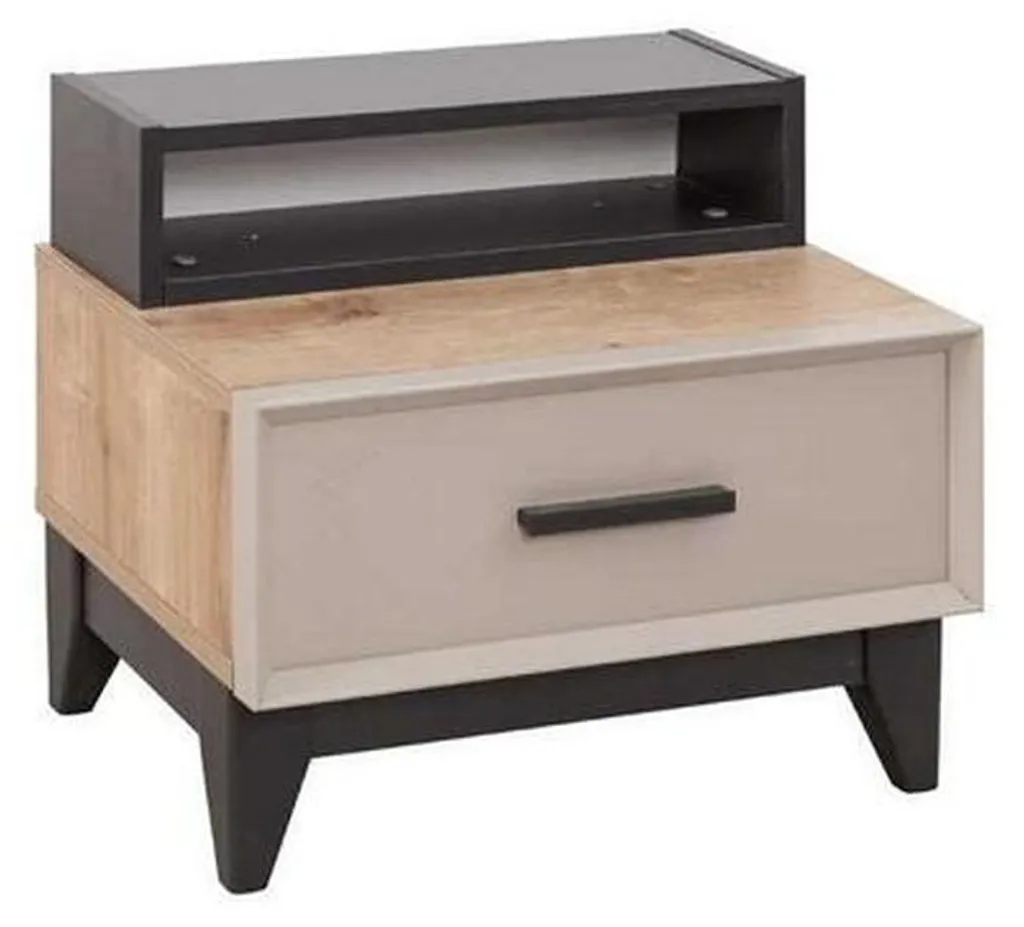 Petite console de nuit moderne bois brun - Mobilier chambre enfant 50cm