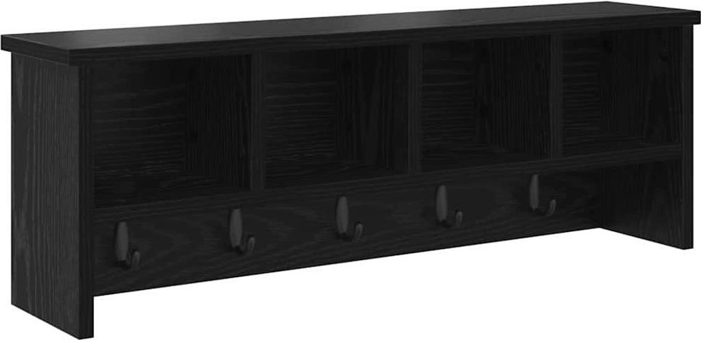 Wandmontierter nachttisch Schwarz Eichen-Optik 75 x 16 x 26 cm