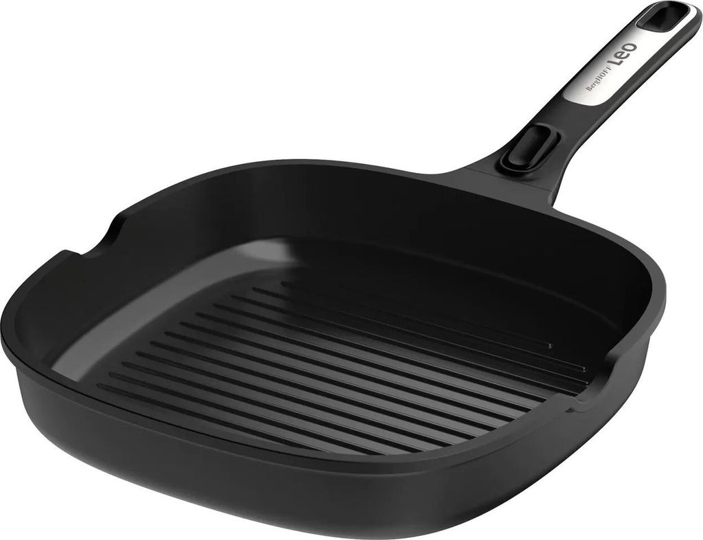 BergHOFF Leo Phantom, Quadratisch, Grillpfanne, Schwarz, Produktbild 