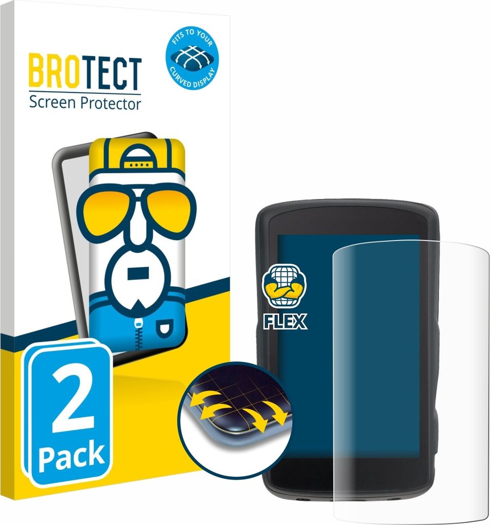 2x BROTECT Fullscreen Schutzfolie für Hammerhead Karoo 2 Displayschutz Folie Fullcover Klar Transparent