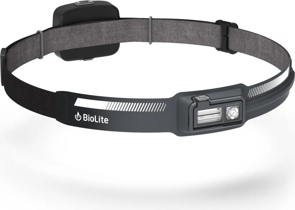 BioLite Dash 450 Frontale Grise Anti-Rebond pour Sport et Randonnée