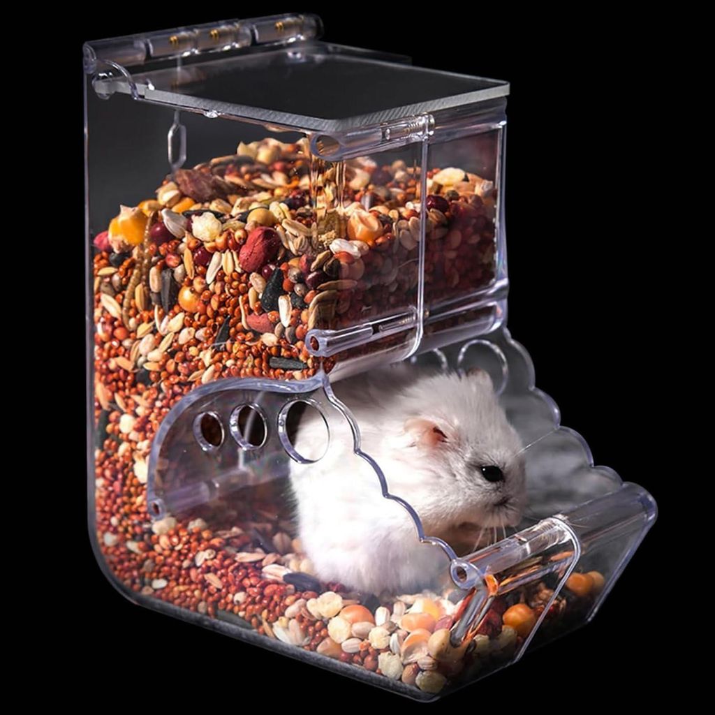 Automatischer Hamsterfutterspender/400ml, für Meerschweinchen, Igel, Eichhörnchen