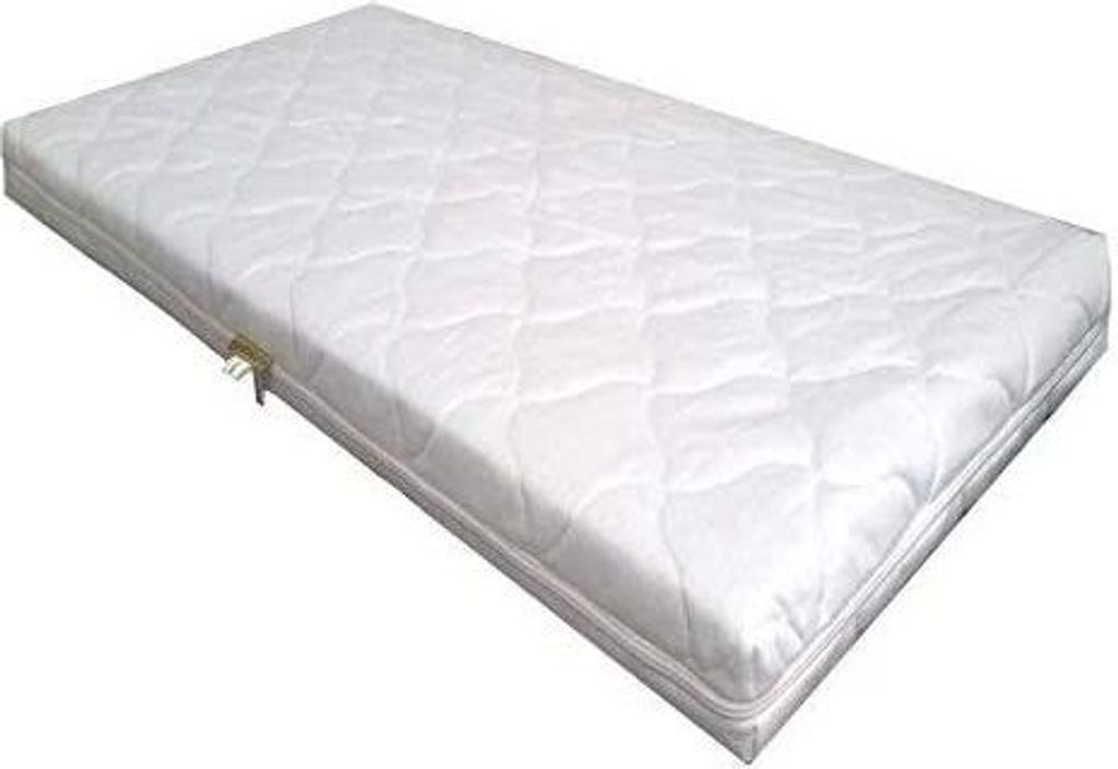 Baby Schaumkernmatratze mit Komfortbezug gesteppt Matratze 70 x 140 x 9 cm weiß