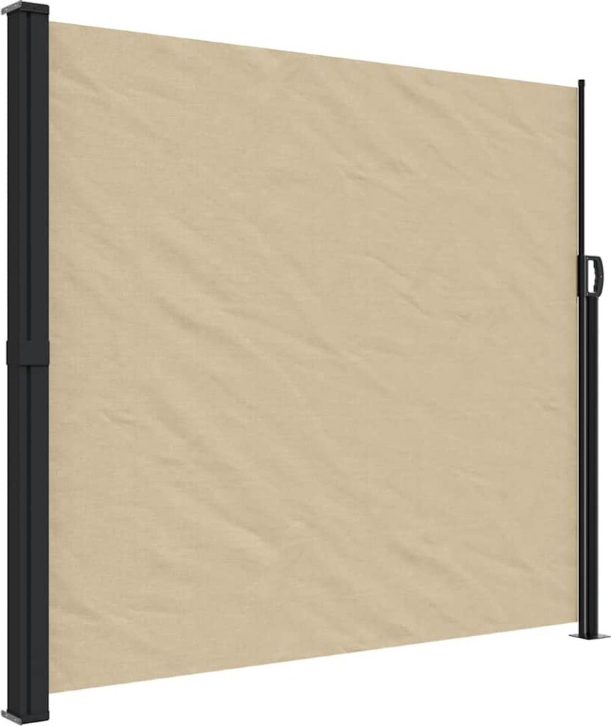 vidaXL Seitenmarkise Ausziehbar Beige 180x500 cm