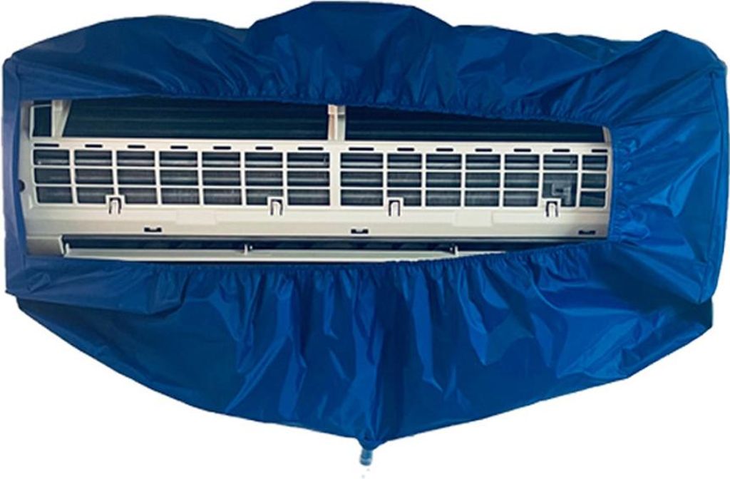 Universelle Klimaanlagen-Waschabdeckung, Wandmontierte Klimaanlagen-Schutzstaubabdeckung, Reinigungswerkzeug mit Spanngurt, 3,0 m Abflussrohre