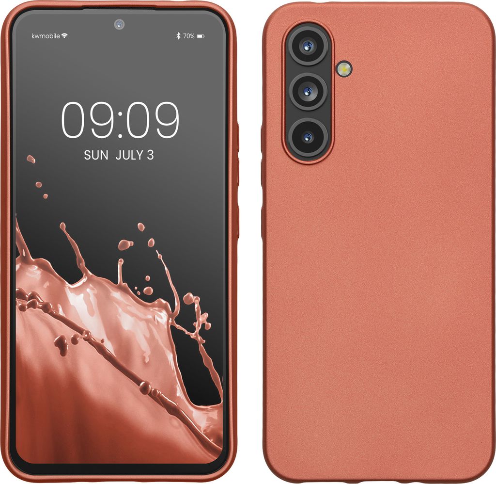 kwmobile Hülle kompatibel mit Samsung Galaxy A54 5G Hülle - TPU Silikon Handyhülle - Schutzhülle stoßabsorbierend flexibel - Case in Metallic ...