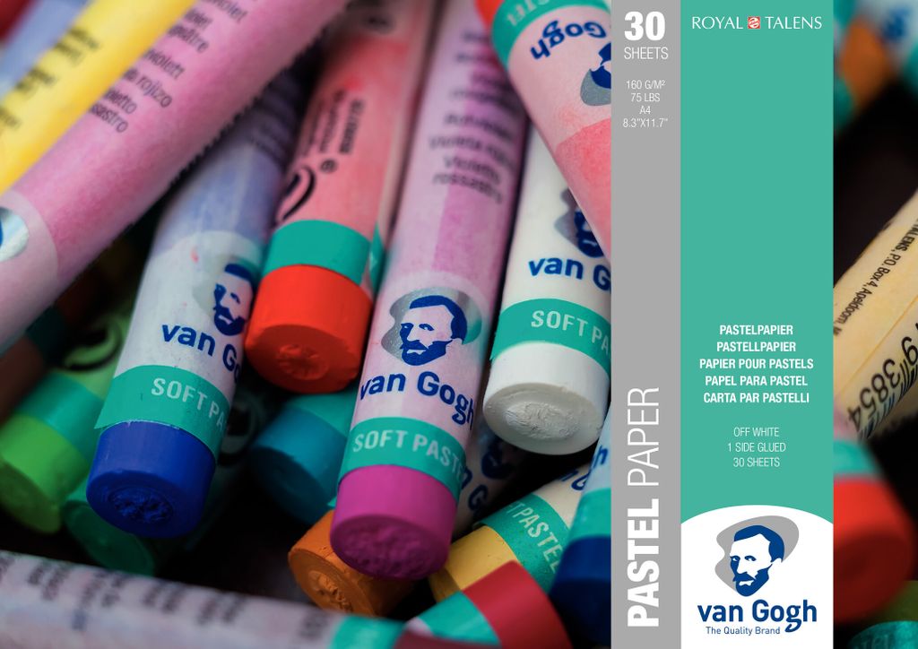 Van Gogh Block für die Pastellmalerei, 30 cremefarbene Blätter, 160 g, 29,7 x 21 cm (A4)