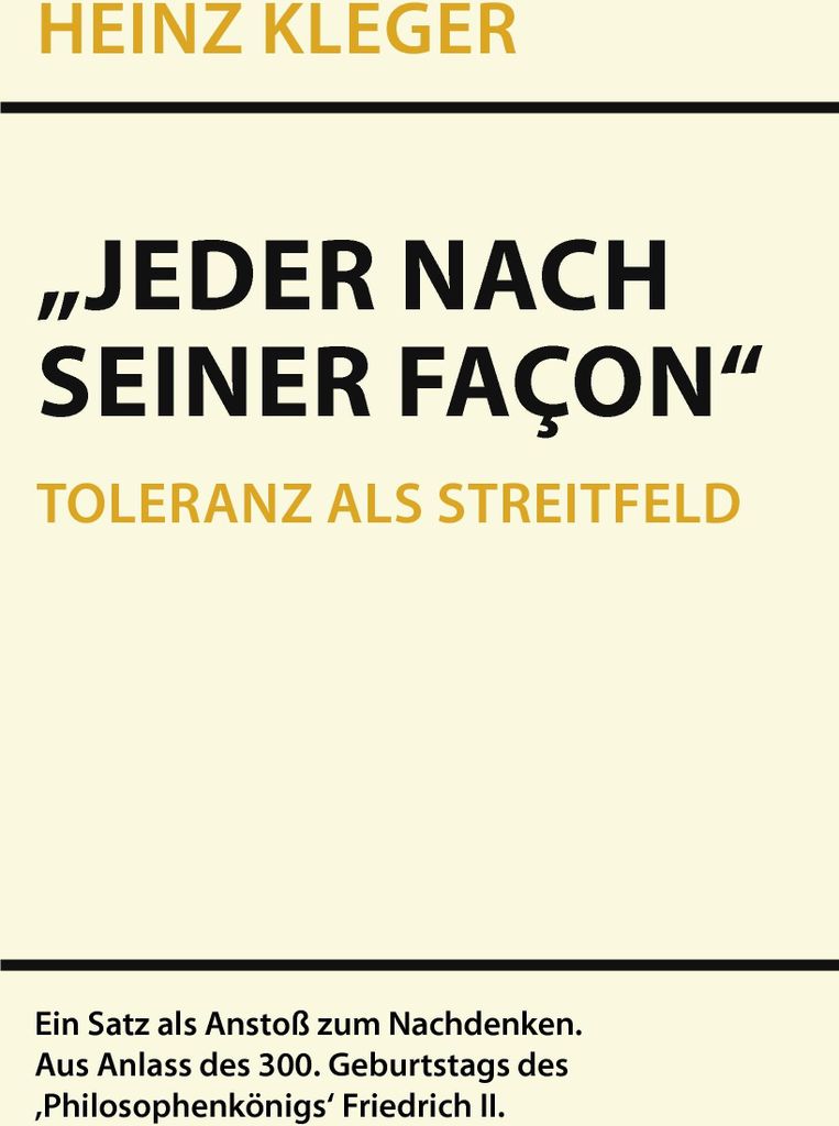 „Jeder nach seiner Façon“, Deutsch, Taschenbuch, 96 Seiten