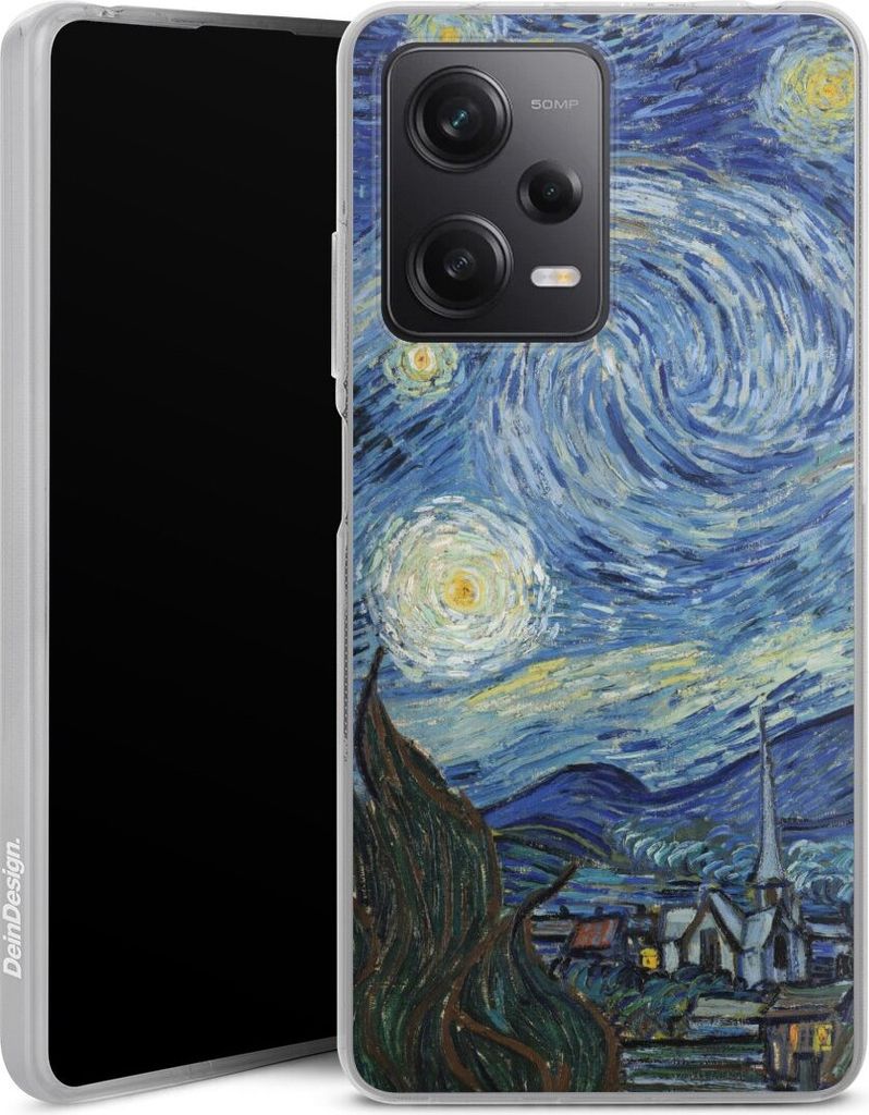 DeinDesign Handyhülle für Xiaomi Redmi Note 12 Pro 5G Silikon Hülle Case Smartphone Schutzhülle Kunst The Starry Night Vincent Van Gogh