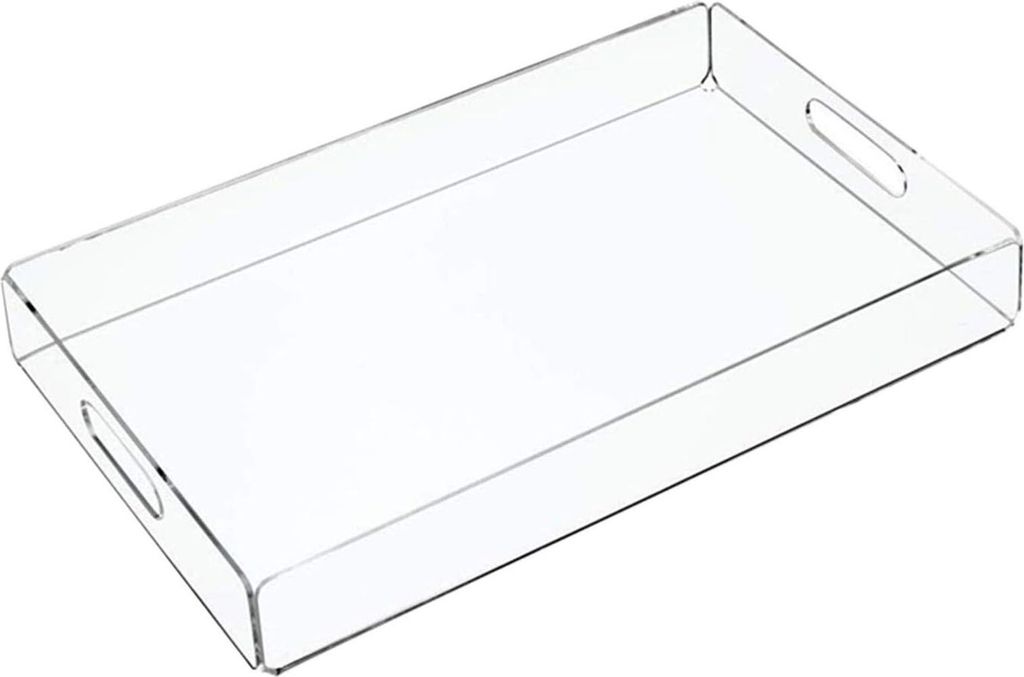 Hochtransparentes Acryltablett, rutschfest, Mehrzweck-Aufbewahrungslösung, breite Anwendung, vielseitiges Tablett