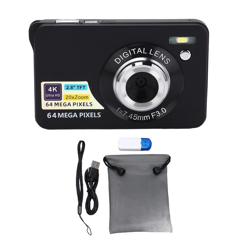 2,8" digitálna kamera 4K 64MP HD, 20x zoom, automatické Obrázok produktu 
