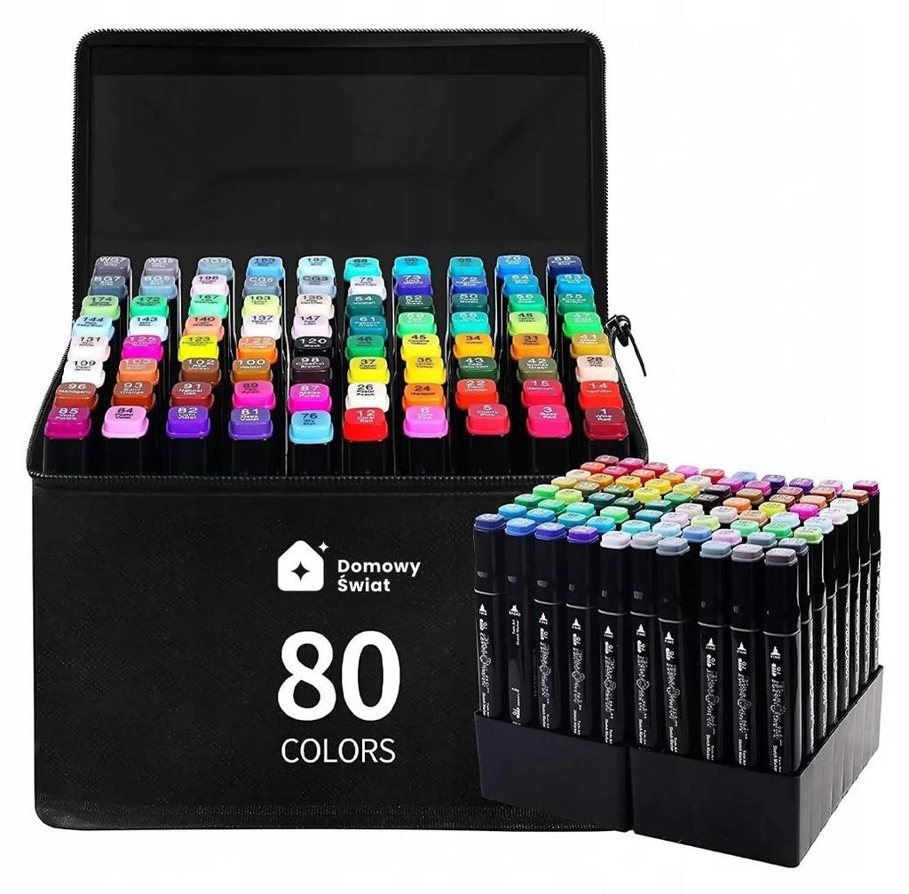 Alkoholmarker-Set - Marker-Stifte - 80-teilig - Doppelte Produktbild 