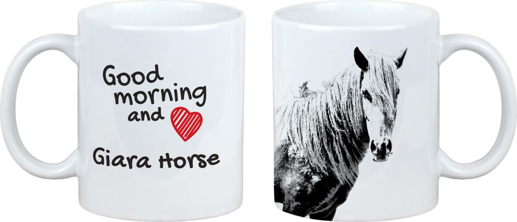 Giara Pferd - Tasse mit Hund, personalisierte Tasse mit Druck, klassisches Geschenk für jeden von der Marke Art-Dog.