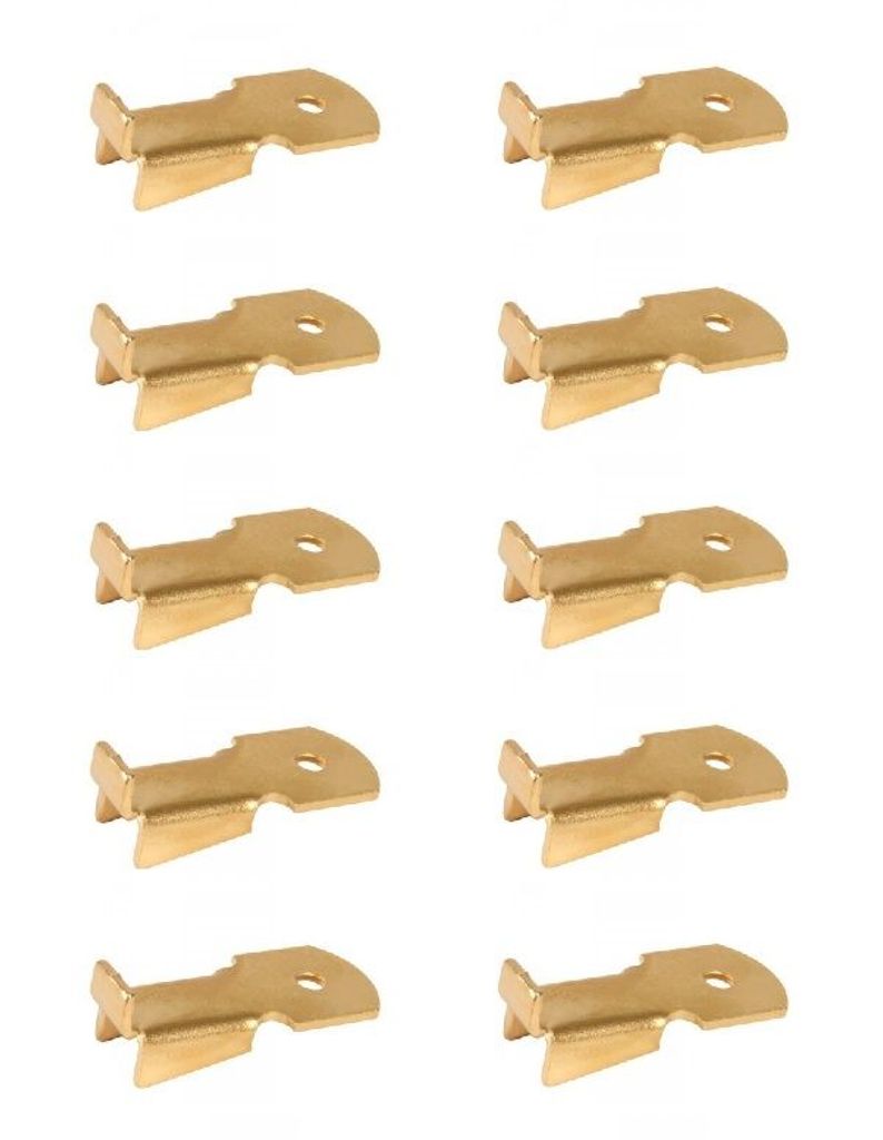 10x Bodenträger Tablarträger Metall Stahl Gold Regal Halterung Bodenträgerschiene Regalstifte