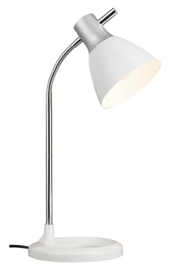 Lampe de bureau sobre argent et blanc Brilliant Jan avec douille E27 - 4