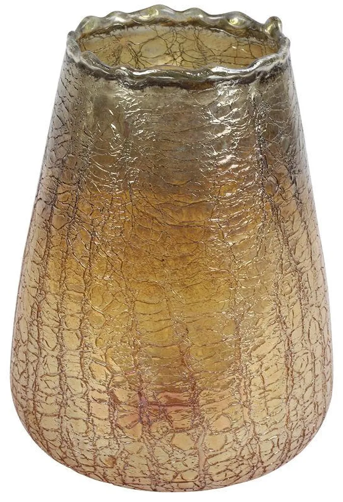 Porte-bougie Clarice Ambre 14cm en Verre Décoratif Countryfield