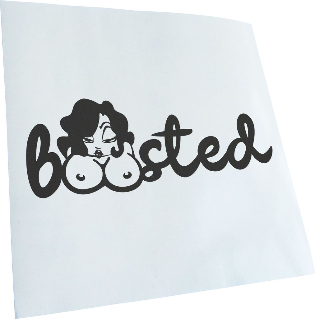 Kiwistar - Autoaufkleber - Boosted - Dunkelgrau - 50x18cm - Aufkleber für Auto, Laptop, Fahrrad, LKW, Motorrad Mehrfarbig JDM Decal Racing