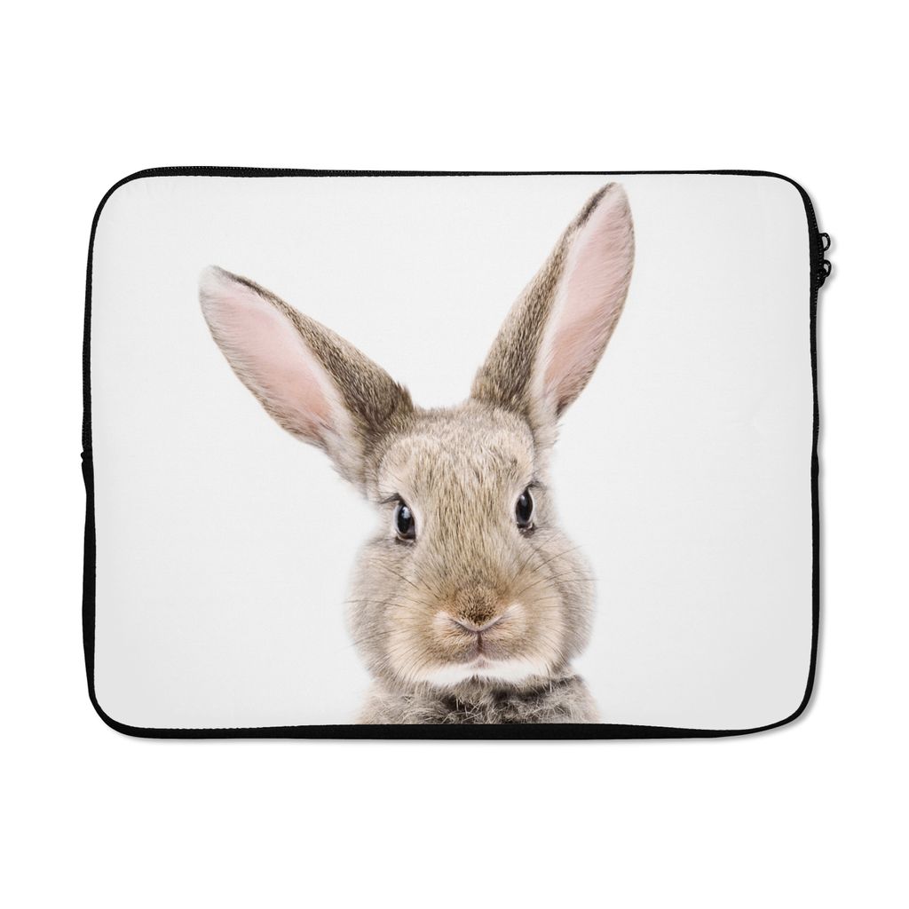 MuchoWow Laptop Hülle 15 Zoll Kaninchen - Tiere - Natur - Braun Laptoptasche - Laptoptasche - Sleeve - Rundum-Schutz