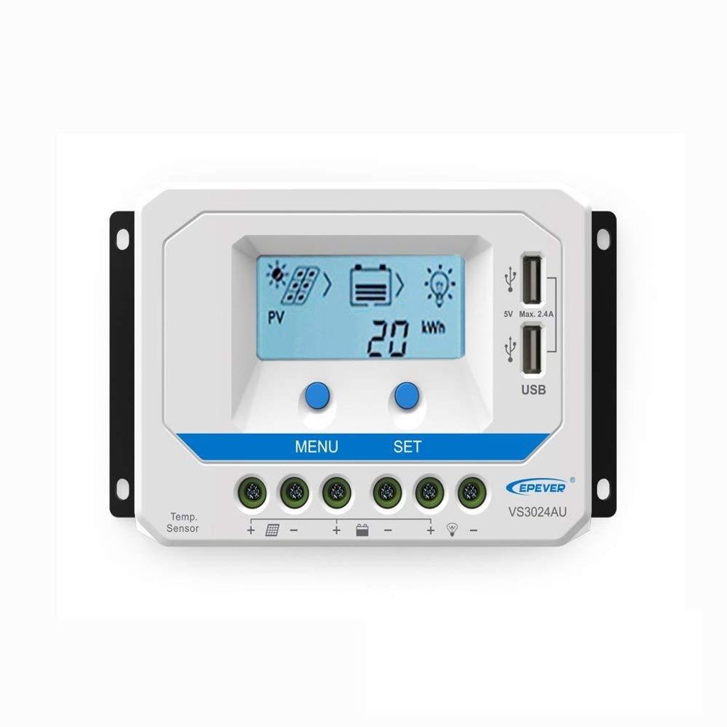 EPEVER VS3024AU PWM Solar Laderegler 30A 50V, 12/24VDC Auto, 0% MwSt.
