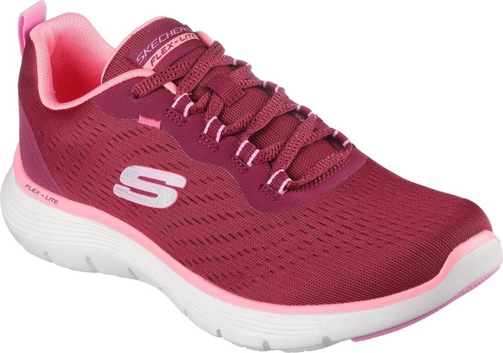 Skechers Damen-Sneaker Rot-Weiß-Rosa, Farbe:rot, EU Größe:36