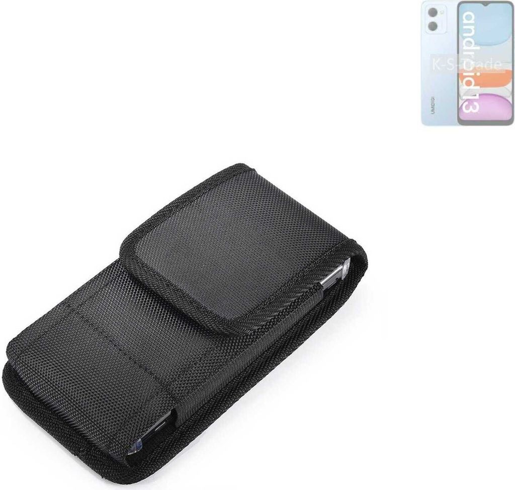 Holster Gürteltasche kompatibel mit UMIDIGI G2 Holster Gürtel Tasche wasserabweisend Handy Hülle Schutz Hülle Outdoor schwarz K-S-Trade
