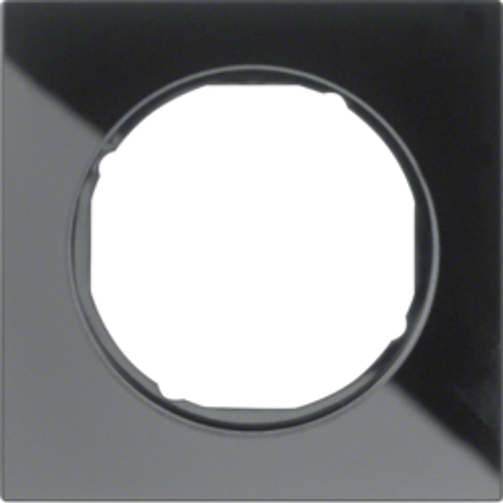 Berker 10112216 Rahmen Glas, schwarz Berker R.3