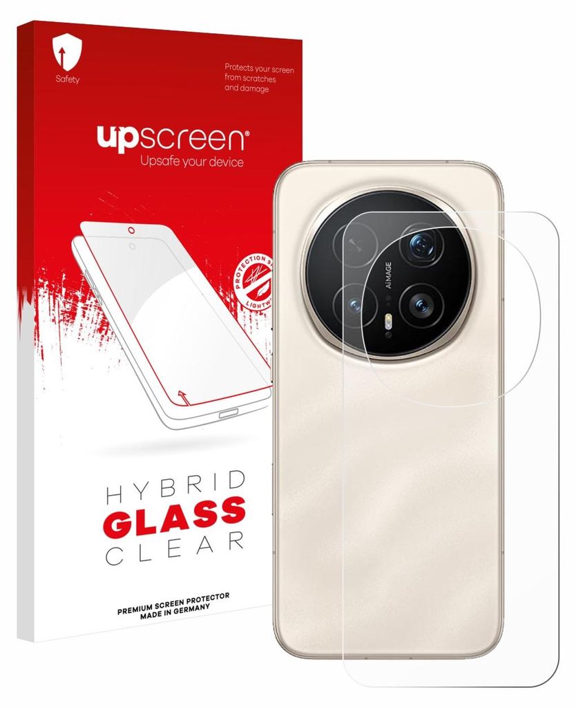 upscreen Schutzglas für Honor Magic 8 Pro (Rückseite) Schutzfolie Panzer Folie Glas Display Schutz klar